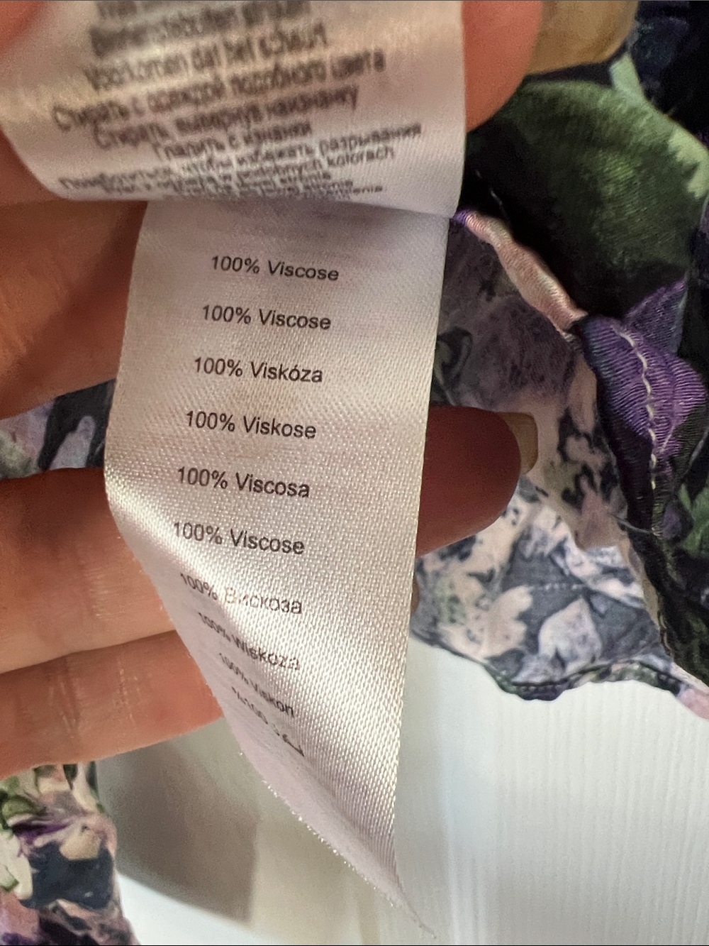 APRICOT Purple Floral Print Button-Down Blouse - Picture 5 of 5